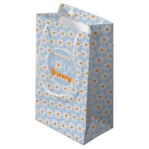 Bolsa De Regalo Pequeña Retro Cuatro Niños Groovy De Cuarto Cumpleaños