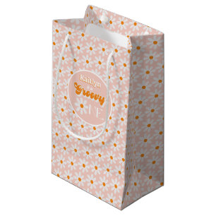 Bolsa De Regalo Pequeña Retro Groovy Un Chica Primer Cumpleaños