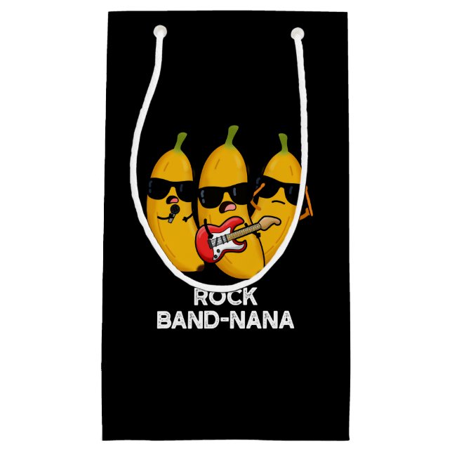 Bolsa De Regalo Pequeña Rock Band-nana Funny Banana Pun (Anverso)