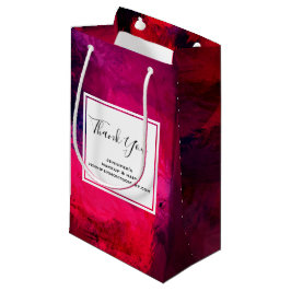 Bolsa De Regalo Pequeña Rojo Oscuro y Morado Agradecimiento Abstracto Mode