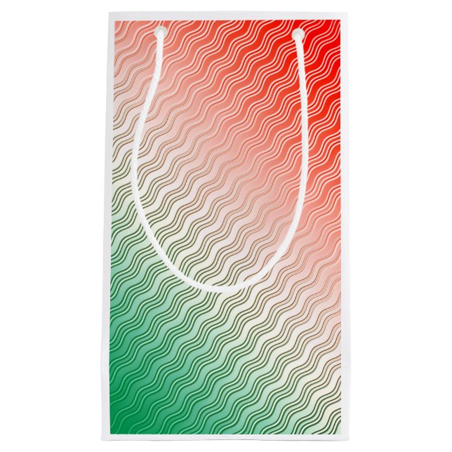 Bolsa De Regalo Pequeña Rojo Plata Verde (Anverso)