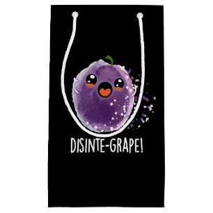 Bolsa De Regalo Pequeña Ropa de uva divertida Pun Oscuro BG