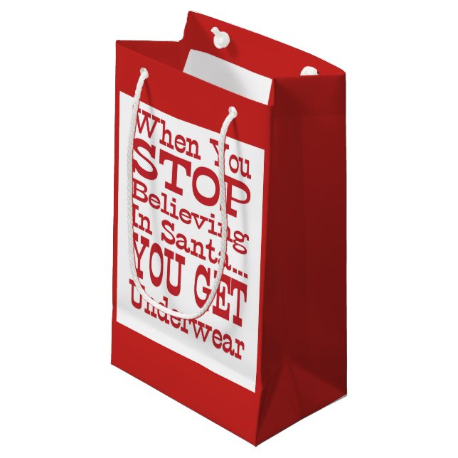 Bolsa De Regalo Pequeña Ropa interior de Santa (Angulo Anverso)