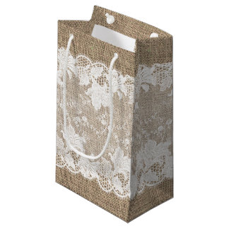 Bolsa De Regalo Pequeña Ropa rústica tradicional de vintage y encaje