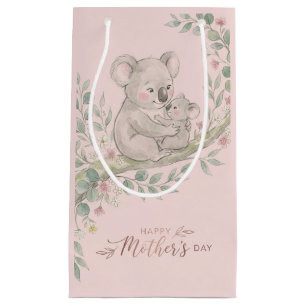 Bolsa De Regalo Pequeña Rosa, Amable mamá koala y joey