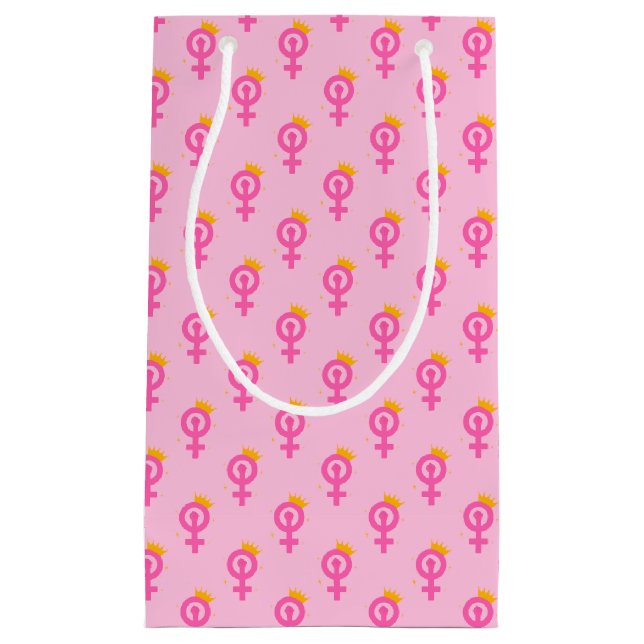 Bolsa De Regalo Pequeña Rosa feminista (Anverso)