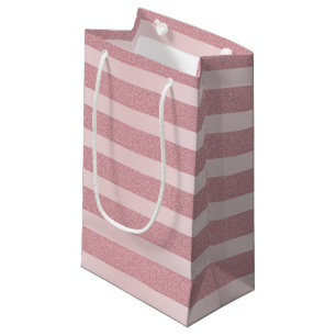 Bolsa De Regalo Pequeña Rosa Glamoroso Purpurina de oro plantilla moderna
