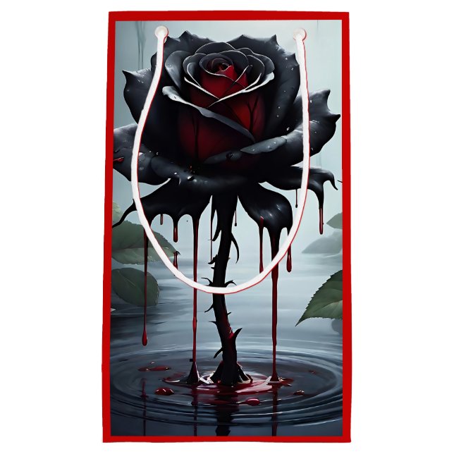 Bolsa De Regalo Pequeña Rosa negro de Eerie (Anverso)