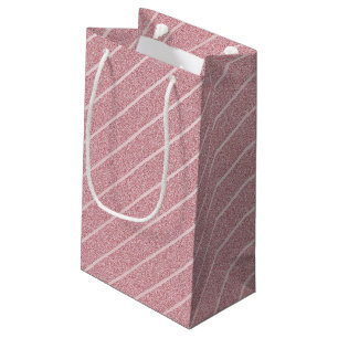 Bolsa De Regalo Pequeña Rosa Purpurina de oro moderno elegante plantilla d