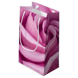 Bolsa De Regalo Pequeña Rosa rosa plegada a la perfección