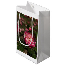 Bolsa De Regalo Pequeña Rosa rosa y rosa blanco
