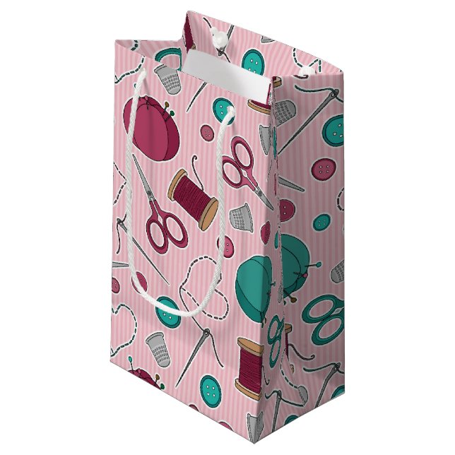 Bolsa De Regalo Pequeña Rosa temático de costura lindo del modelo (Angulo Anverso)