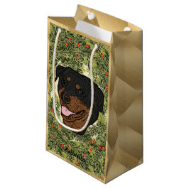 Bolsa De Regalo Pequeña Rottweiler Wreath