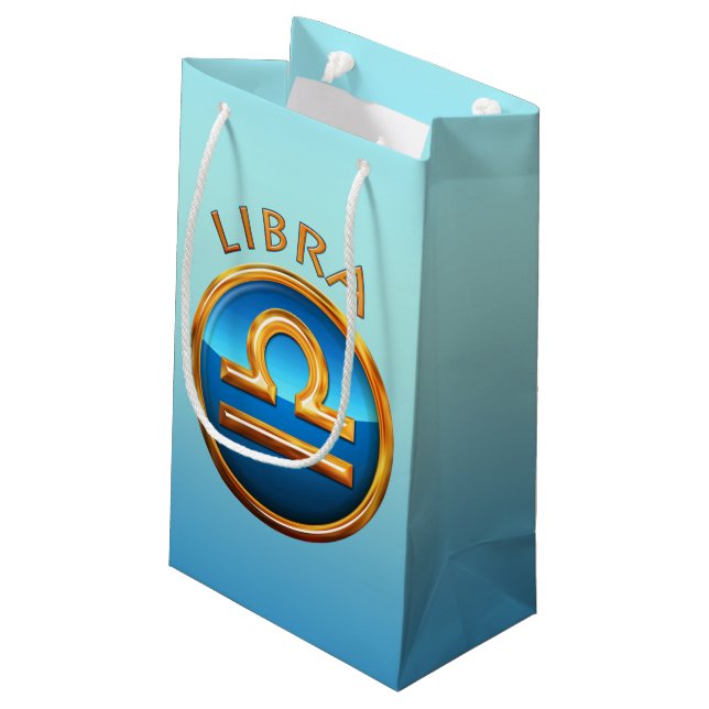 Bolsa De Regalo Pequeña Rótulo del zodiaco del libra (Angulo reverso)