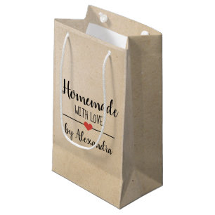 Bolsa De Regalo Pequeña Rustic Homemade con amor kraft pequeña bolsa de r