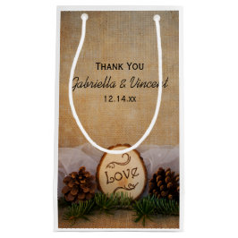 Bolsa De Regalo Pequeña Rustic Pines Woodland Boda Gracias