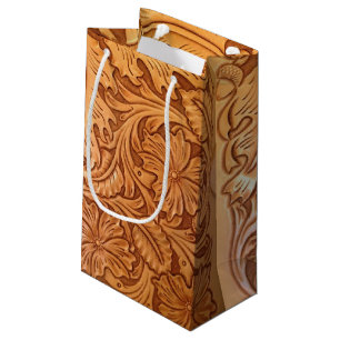 Bolsa De Regalo Pequeña rústico rústico viejo cuero vaquero occidental