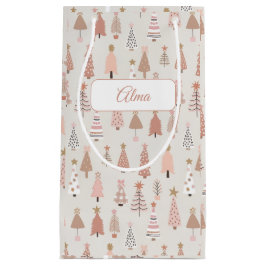 Bolsa De Regalo Pequeña Sac cadeau Sapin Noël Rose Scandinave