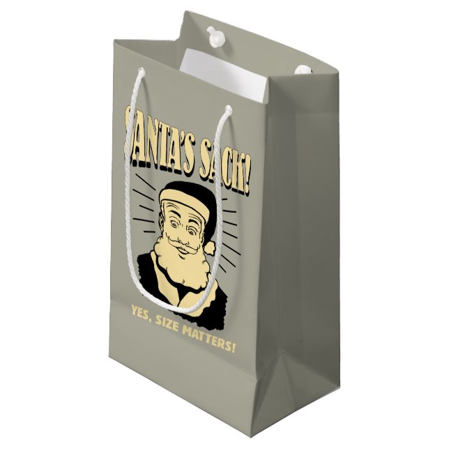 Bolsa De Regalo Pequeña Saco de Santa: Sí, el tamaño importa (Angulo Anverso)