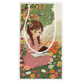 Bolsa De Regalo Pequeña Sacola para Presente Menina no jardim