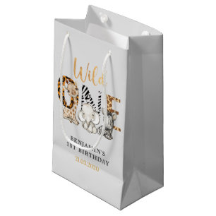 Bolsa De Regalo Pequeña Safari Wild One Birday Party Small Gift Bag