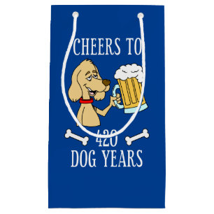 Bolsa De Regalo Pequeña Saludos a 420 años de perro 60 cumpleaños