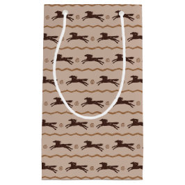 Bolsa De Regalo Pequeña Salvaje caballo galopante Pony en Tan