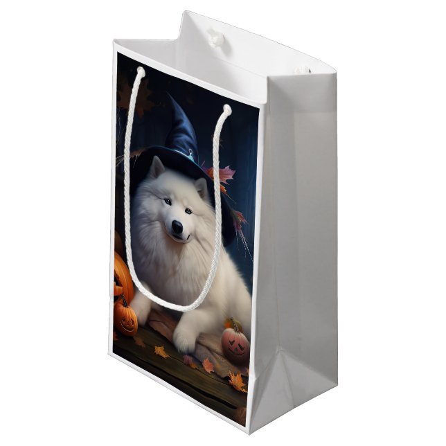 Bolsa De Regalo Pequeña Samoyed Pumpkins Halloween Scary (Angulo Anverso)