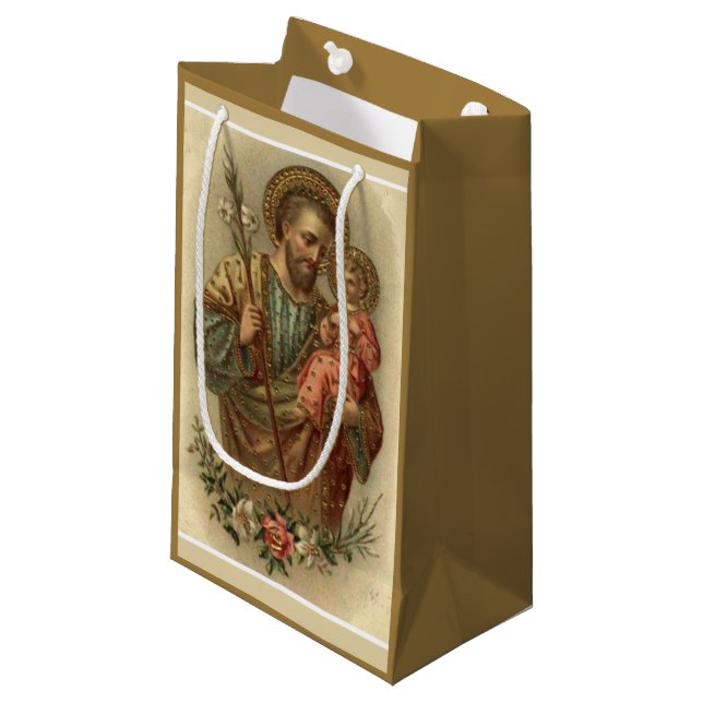 Bolsa De Regalo Pequeña San José y bebé Jesús I 2 diversas imágenes (Angulo Anverso)