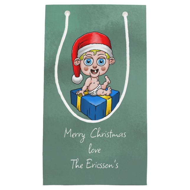Bolsa De Regalo Pequeña Santa Claus bebé (Anverso)