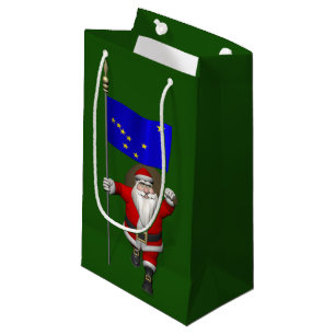 Bolsa De Regalo Pequeña Santa Claus Con Bandera De Alaska