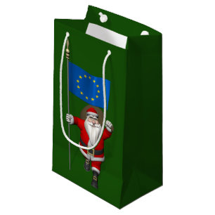 Bolsa De Regalo Pequeña Santa Claus Con El Fin De La Unión Europea