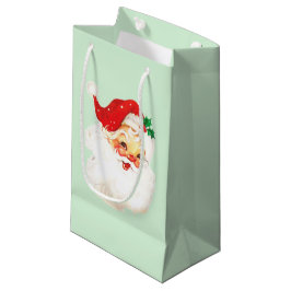 Bolsa De Regalo Pequeña Santa Claus de los años 50
