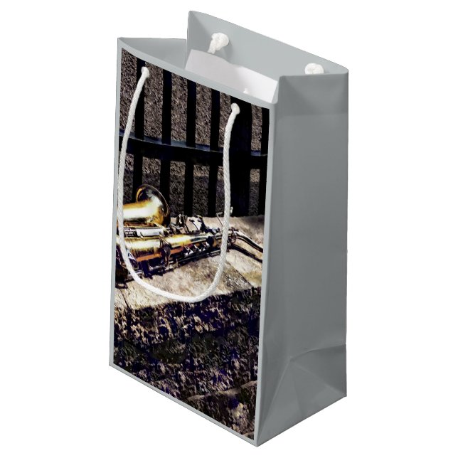 Bolsa De Regalo Pequeña Saxofón en la pared (Angulo reverso)