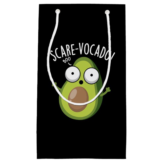 Bolsa De Regalo Pequeña Scare-vocaco Funny Aguacate Pun Dark BG (Anverso)