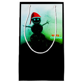 Bolsa De Regalo Pequeña Scary Snowman Gift Bag