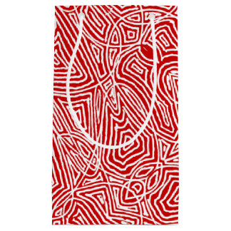 Bolsa De Regalo Pequeña Scribbleprint Red