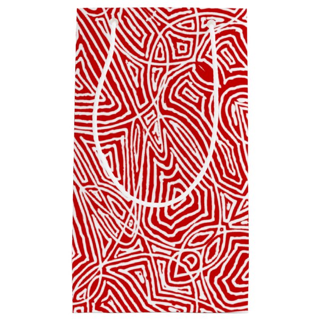 Bolsa De Regalo Pequeña Scribbleprint Red (Anverso)