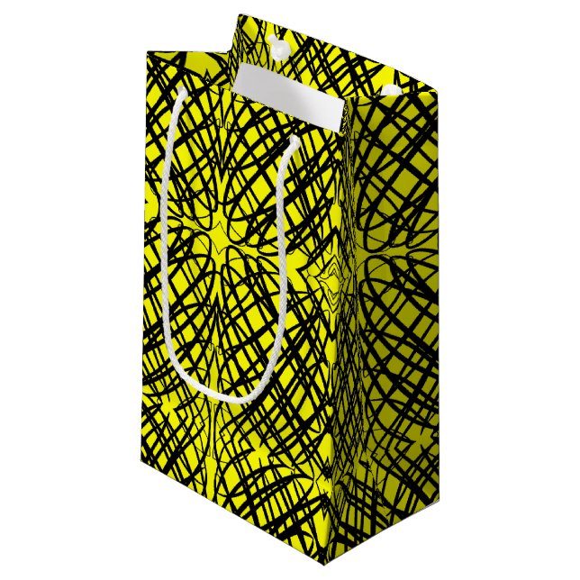 Bolsa De Regalo Pequeña Scribe simple | Tejido Espejo | Amarillo | (Angulo Anverso)