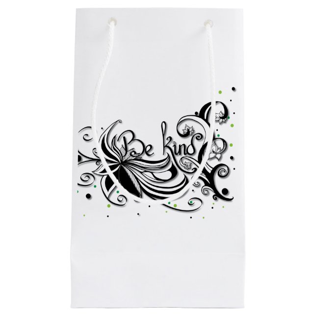 Bolsa De Regalo Pequeña ¡SÉ AMABLE! cita caligráfica inspiradora (Anverso)