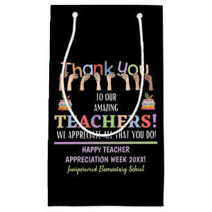 Bolsa De Regalo Pequeña Semana de Apreciación del Profesor