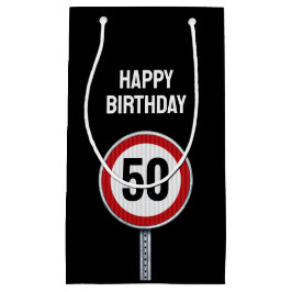 Bolsa De Regalo Pequeña Señal de límite de velocidad por cumpleaños 50 - C