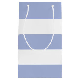 Bolsa De Regalo Pequeña Sencillas franjas blancas azules y elegantes