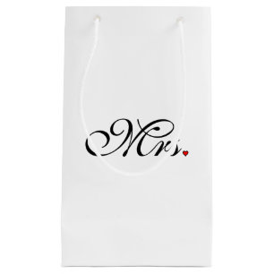 Bolsa De Regalo Pequeña Señora Wife Bride His Her se casa nuevamente