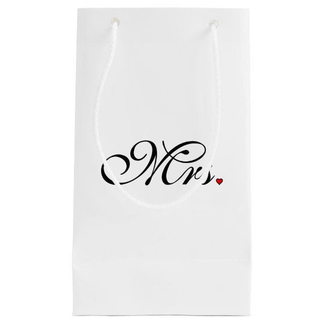 Bolsa De Regalo Pequeña Señora Wife Bride His Her se casa nuevamente (Anverso)