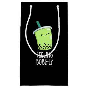 Bolsa De Regalo Pequeña Sensación Bobb-ly Funny Boba Tea Pun Dark BG