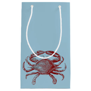Bolsa De Regalo Pequeña Sensación de Crabby Red Pencil Ocean Crab Art