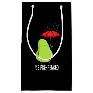 Bolsa De Regalo Pequeña Ser Pear Gracioso Preprés En Lluvia Pun Oscuro BG