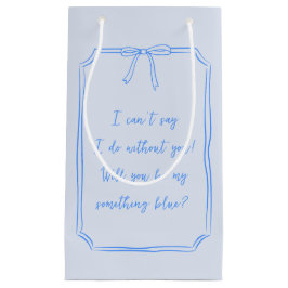 Bolsa De Regalo Pequeña Serás Mi Coquette Azul Elegante