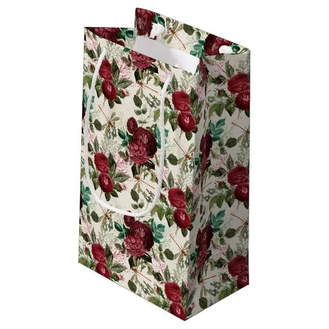 Bolsa De Regalo Pequeña Serie Rosa y libélula (Diseño 14) (Angulo reverso)